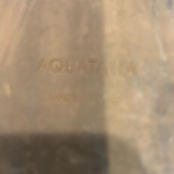 AQUATALIA Blue Pebbled Leather Slide Flat Slip On Sandals Women's Size 8 - Picture 9 of 9